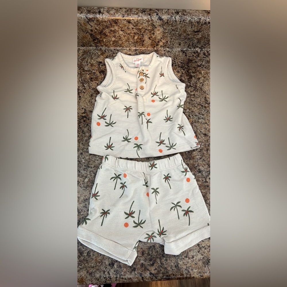 Cat & Jack Baby Cream Buttoned Top